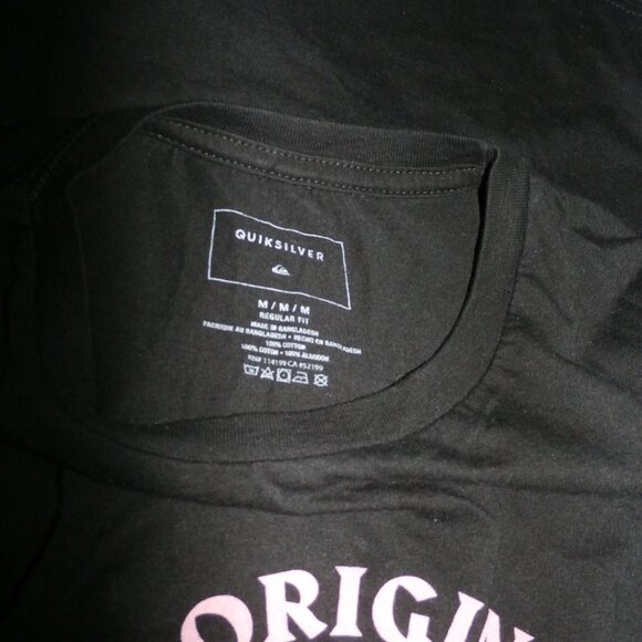 New Black Quiksilver Circle   T-Shirt - Short Sleeve  Men's Med - Picture 3 of 3